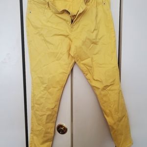 Yellow straight leg pants